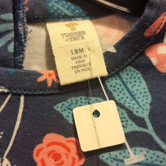 Tucker + Tate 2piece set, Navy denim Fungi floral, nwt - Picture 3 of 6